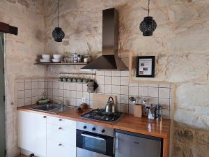 fully eqqiped kitchen accommodation 2 people kalyvitis eco stay crete